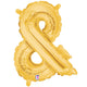 Ampersand - Gold (airfill Only) 14″ Balloon