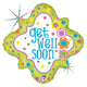 Flowers & Dots Get Well Soon 18″ Balloon