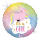 Glitter Pastel Unicorn Baby 18″ Balloon