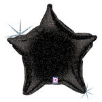 Black Holographic Star 21″ Balloon