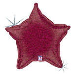 Burgundy Holographic Star 21″ Balloon