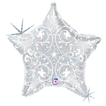 Filigree Silver Star 21″ Balloon