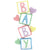 Special Delivery Baby Blocks 63″ Balloon