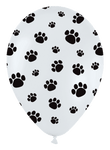 Betallic Latex Fashion White Paw Prints 11″ Latex Balloons (50 count)