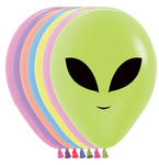 Betallic Latex Neon Assortment Alien 11″ Latex Balloons (50 count)