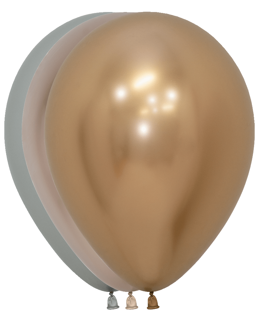 Betallic Latex Reflex Golden Luxury Assortment 5″ Latex Balloons (100 count)
