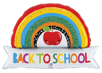 Betallic Mylar & Foil Back to School Rainbow 35″ Balloon