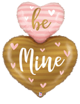 Betallic Mylar & Foil Be Mine Heart Duo 42″ Balloon