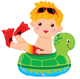 Swimming Boy Floatie 42″ Balloon