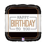 Betallic Mylar & Foil Classic Happy Birthday 18″ Balloon