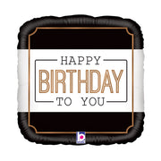 Betallic Mylar & Foil Classic Happy Birthday 18″ Balloon