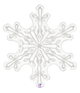 Clear Snowflake 38″ Balloon