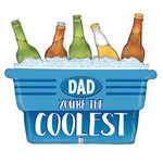 Betallic Mylar & Foil Coolest Dad Cooler 33″ Balloon