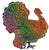 Betallic Mylar & Foil Glitter Turkey Holographic 31″ Balloon