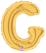 Betallic Mylar & Foil Gold Letter G (requires heat-sealing) 7″ Balloon