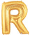 Betallic Mylar & Foil Gold Letter R 40″ Balloon