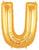 Gold Letter U 40″ Balloon