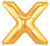 Gold Letter X 40″ Balloon