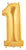 Betallic Mylar & Foil Gold Number 1 40″ Balloon