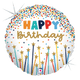 Happy Birthday Star Candles 18″ Balloon