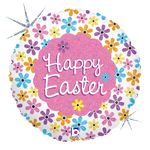 Betallic Mylar & Foil Happy Easter Spring Petals 18″ Balloon