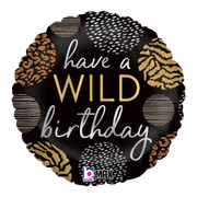 Betallic Mylar & Foil Have a Wild Birthday Animal Print 18″ Balloon