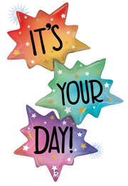 Betallic Mylar & Foil It's Your Day Opal Burst 51″ Balloon