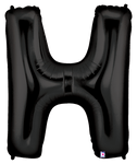 Betallic Mylar & Foil Letter H Black 40″ Balloon