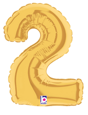 Betallic Mylar & Foil Number 2 Heat Seal Megaloon Jr 7″ Balloon