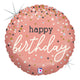 Rose Gold Confetti Birthday 18″ Balloon