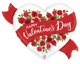 Satin Red Roses Valentine 37″ Balloon