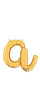 Script Cursive Balloon Letter A Gold