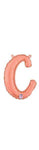 Betallic Mylar & Foil Script Cursive Balloon Letter C Rose Gold