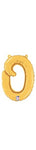 Betallic Mylar & Foil Script Cursive Balloon Letter O Gold