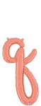 Betallic Mylar & Foil Script Cursive Balloon Letter Q Rose Gold