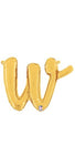 Betallic Mylar & Foil Script Cursive Balloon Letter W Gold