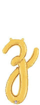 Script Cursive Balloon Letter Z Gold