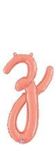 Script Cursive Balloon Letter Z Rose Gold