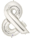 Silver Ampersand 40″ Balloon