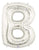 Betallic Mylar & Foil Silver Letter B 40″ Balloon