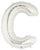 Silver Letter C 40″ Balloon