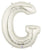 Betallic Mylar & Foil Silver Letter G 40″ Balloon