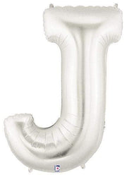 Betallic Mylar & Foil Silver Letter J 40″ Balloon