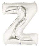 Betallic Mylar & Foil Silver Letter Z 40″ Balloon