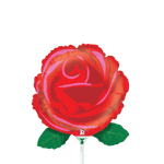 Betallic Mylar & Foil Single Red Rose (requires heat-sealing) 14″ Balloon