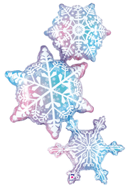 Betallic Mylar & Foil Snowflake Trio 50″ Balloon