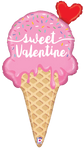 Betallic Mylar & Foil Sweet Valentine Ice Cream 35″ Balloon