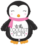 To The Coolest Mom Giant 28" Penguin Balloon