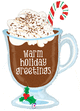 Warm Holiday Greetings 36" Hot Chocolate Balloon