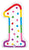 Birthday Candle Number 1 24″ Foil Balloon by Betallic from Instaballoons